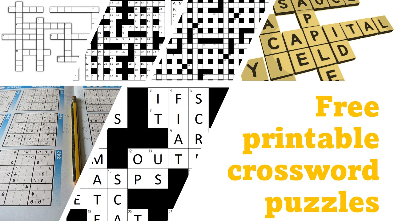 Free printable crossword puzzles for adults : Engaging and Entertaining ...